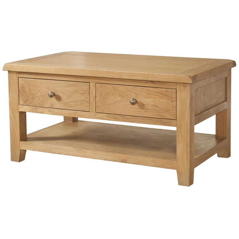 Calverley Oak Coffee Table With Drawers